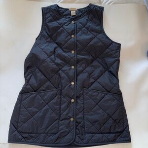 Duluth Trading Co Golden Harvest Quilted Convertible Vest black Womens sz S